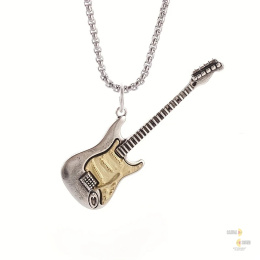 Naszyjnik gitara - łańcuszek, zawieszka gitara