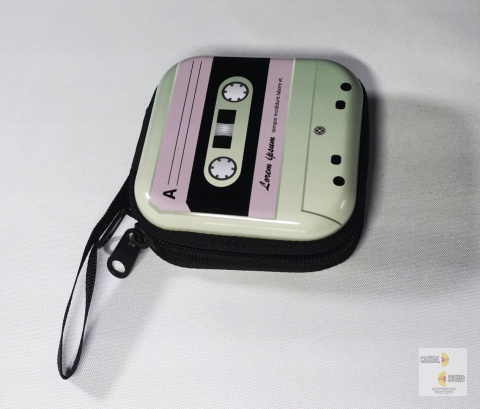 Etui na słuchawki - zielone, kaseta Etui na słuchawki - zielone, kaseta