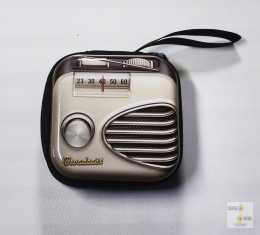 Etui na słuchawki - radio vintage