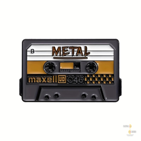 Pin, przypinka - kaseta, Metal Pin, przypinka - kaseta, Metal